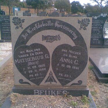 BEUKES Mathebius G. 1928-1988  Anna C. 1941
