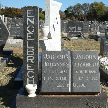ENGELBRECHT Jacobus Johannes 1921-1981 &amp; Jacoba Elizabeth 1926-1985