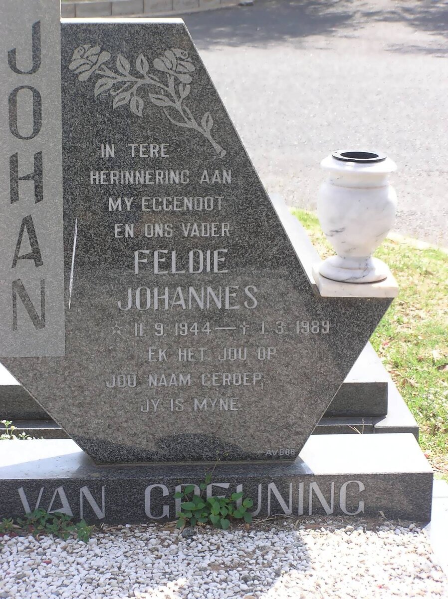GREUNING Feldie Johannes, van 1944-1989