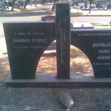GREEFF Johannes George 1897-1974 &amp; Getruida Maria Magrieta 1909-2001
