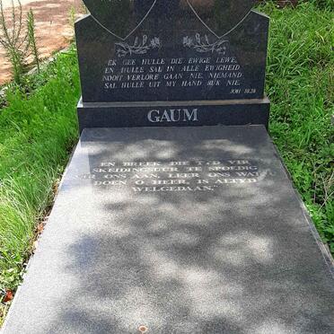 GAUM Bernardus Adrianus Estophe 1927-1994 &amp; Johanna Catharina Frederika BOTHA 1927-1995