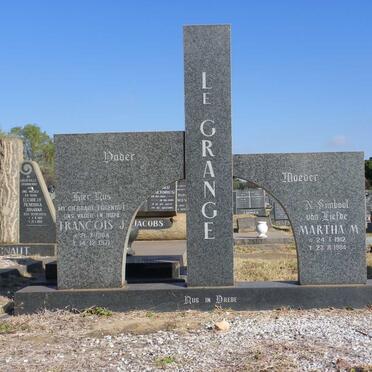 GRANGE Francois J., le 1904-1971 &amp; Martha M. 1912-1984