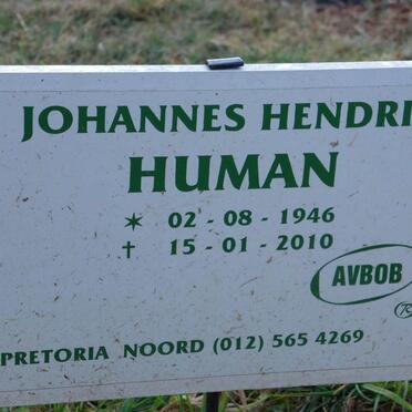 HUMAN Johannes Hendrik 1946-2010