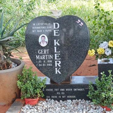 KLERK Gert Martin, de 1956-2003
