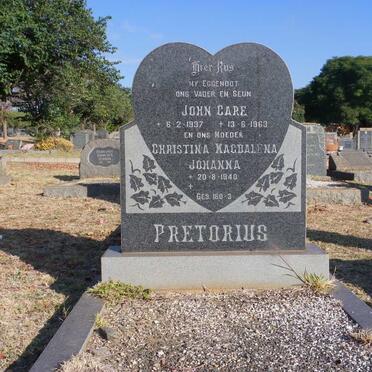 PRETORIUS John Care 1937-1963 &amp; Christina Magdalena Johanna 1940-