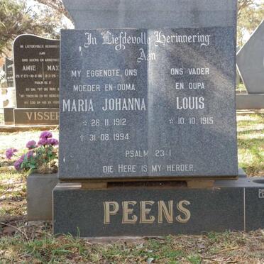 PEENS Louis 1915- &amp; Maria Johanna 1912-1994