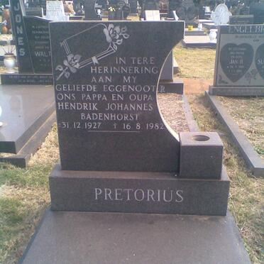 PRETORIUS Hendrik Johannes Badenhorst 1927-1982