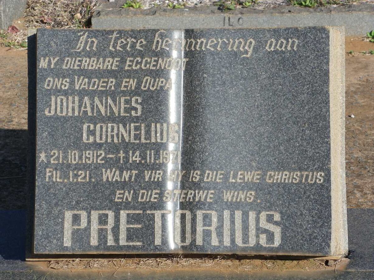 PRETORIUS Johannes Cornelius 1912-1971