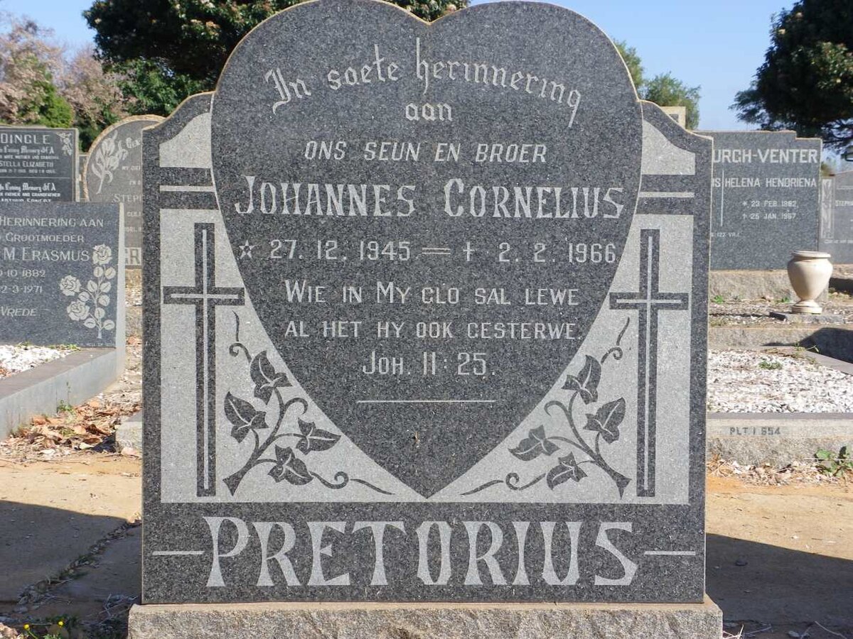 PRETORIUS Johannes Cornelius 1945-1966