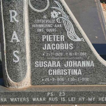 RAS Pieter Jacobus 1920-1992 &amp; Susara Johanna Christina 1906-1992
