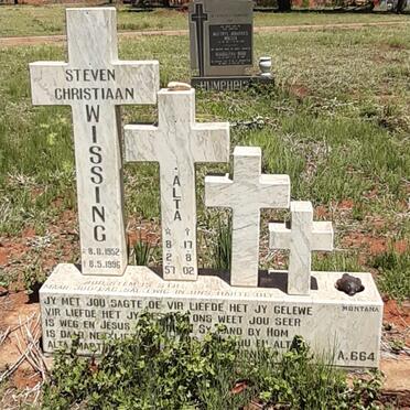 WISSING Steven Christiaan 1952-1996 &amp; Alta 1957-2002
