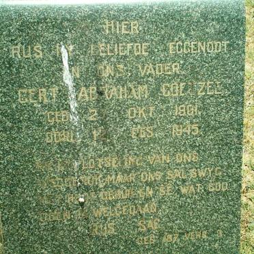 COETZEE Gert Abraham 1901-1945