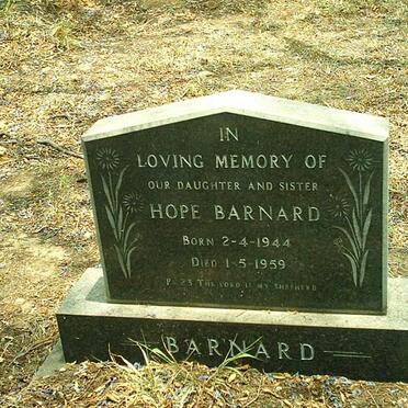 BARNARD Hope 1944-1959