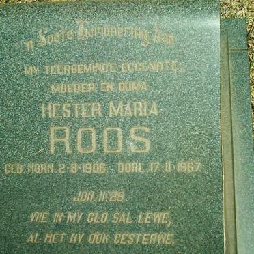ROOS Hester Maria nee HORN 1906-1967