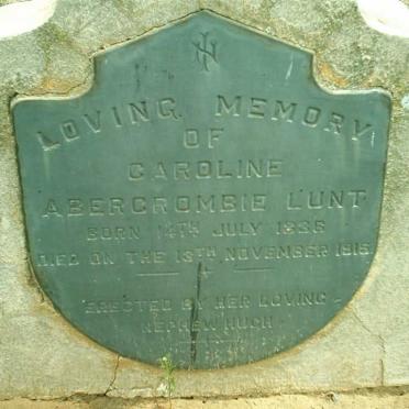 LUNT Caroline Abercrombie 1886-1915