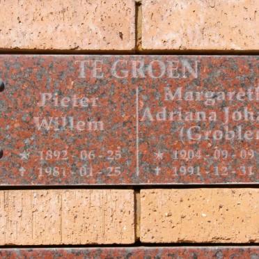 GROEN Pieter Willem, te 1892-1981 &amp; Margaretha Adriana Johanna GROBLER 1904-1991