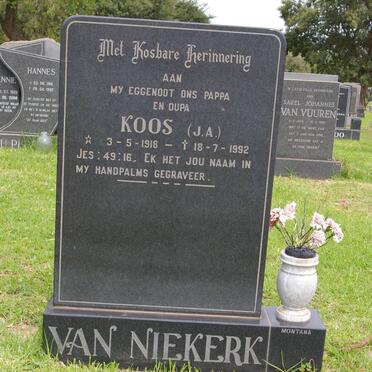 NIEKERK J.A., van 1918-1992