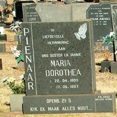 PIENAAR Maria Dorothea 1909-1987