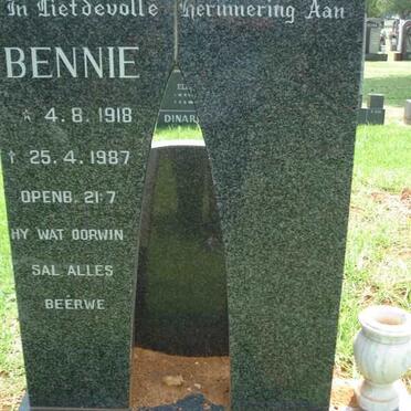 RENSBURG Bennie, van 1918-1987