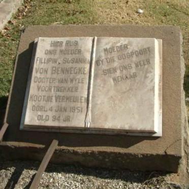 BENNECKE Fillipina Susanna, von nee VERMEULEN 1857-1951