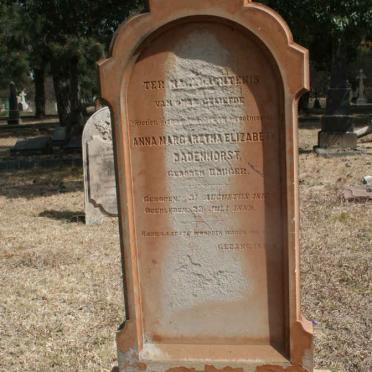 BADENHORST Anna Margaretha Elizabeth nee KRUGER 1817-1889