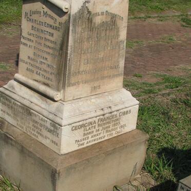 BENINGTON Charles Edward 1871-1914 :: GIBBS Georgina Francis previously BENINGTON 1875-1921