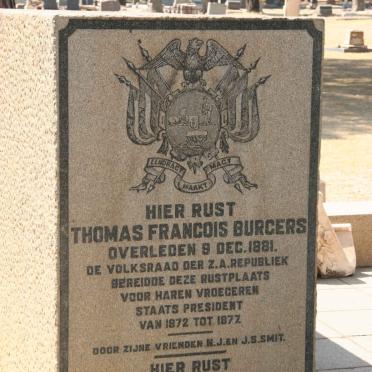 BURGERS Thomas Francois -1881 &amp; Mary BRYSON -1929
