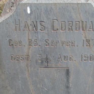 CORDUA Hans 1876-1900