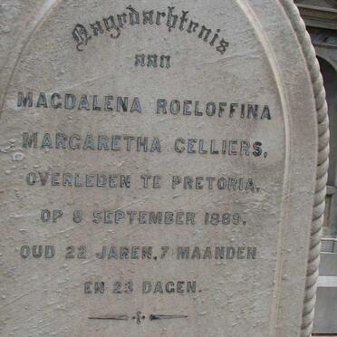 CELLIERS Magdalena Roeloffina Margaretha -1889