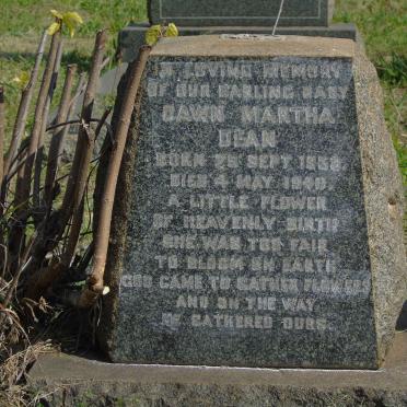 DEAN Dawn Martha 1938-1940