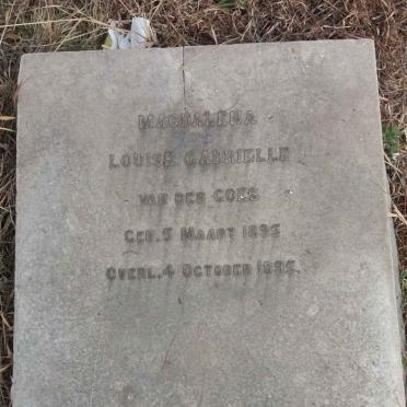 GOES Magdalena Louise Gabrielle, van der 1895-1895