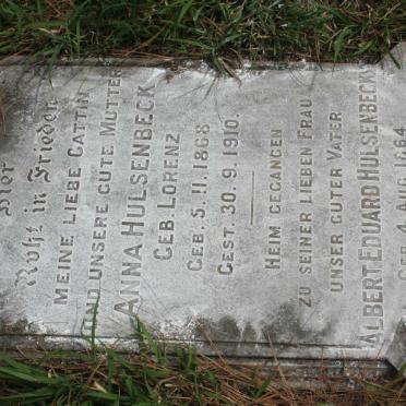 HULSENBECK Albert Eduard 1864-1923 &amp; Anna LORENZ 1868-1910