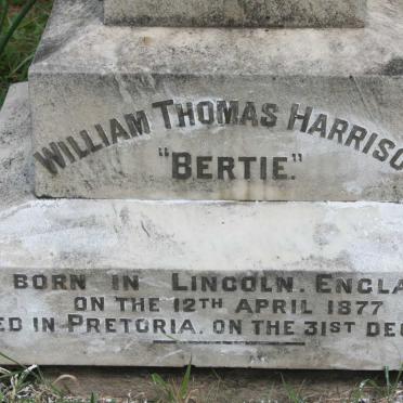 HARRISON William Thomas 1877-1909