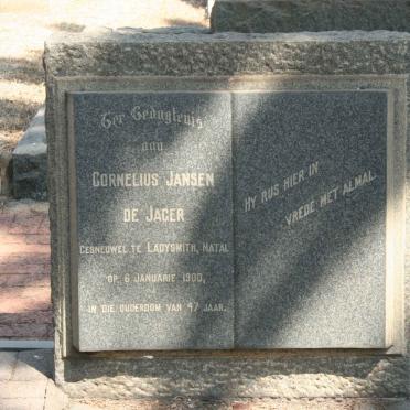 JAGER Cornelius Jansen, de -1900