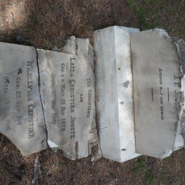 JOOSTE Lazea Christina nee V.D. WALT 1870-1901 :: JOOSTE Wilhelmina Christina 1901-1901