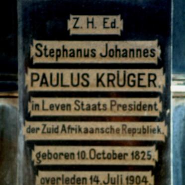 KRUGER Stephanus Johannes Paulus 1825-1904