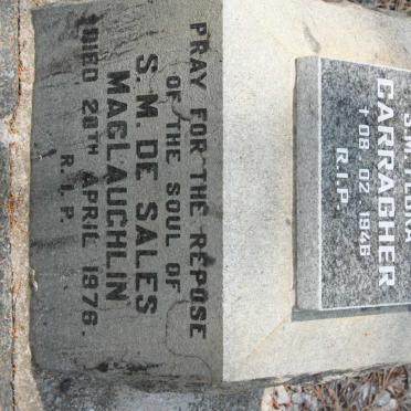 CARRAGHER Flora -1946 :: MACLAUGHLIN De Sales -1976