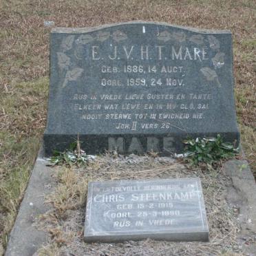 MARÉ C.E.J.V.H.T. 1886-1959 :: STEENKAMP Chris 1915-1990