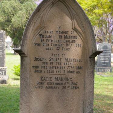 MANNING William Henry -1888 :: MANNING Joseph Stuart -1884 :: MANNING Katie 1887-1889