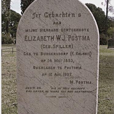 POSTMA Elizabeth W.J. nee SPILLER 1853-1907