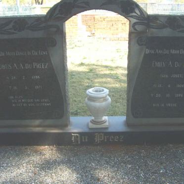 PREEZ Jacobus A.A., du 1898-1971 &amp; Emily A. JONES 1904-1986