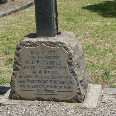 SCOBLE A.J.M., formerly KRIGE 1842-1921