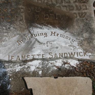 SANDWICK Jeanette -1903