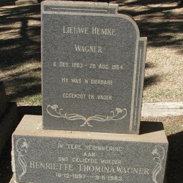 WAGNER Hemke 1883-1954 &amp; Henriette Thomina 1897-1963