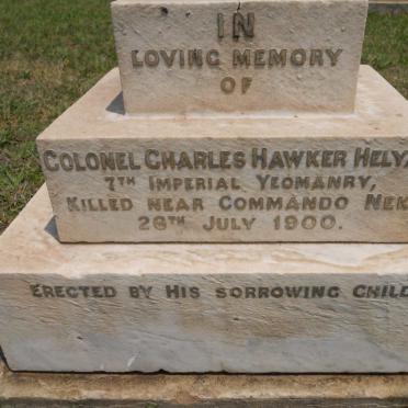 HELYAR Charles Hawker -1900