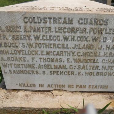 4. Coldstream Guards who were killed in action during the Boer War
