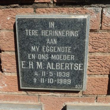 ALBERTSE E.H.M. 1938-1989