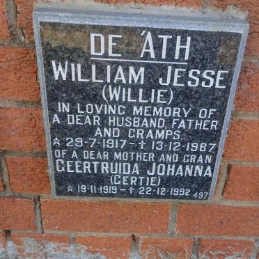 'ATH William Jesse, de 1917-1987 &amp; Geertruida Johanna 1919-1992