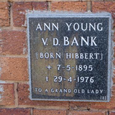 BANK Ann Young, v.d. nee HIBBERT 1895-1976