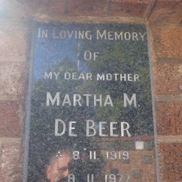 BEER Martha M., de 1919-1977